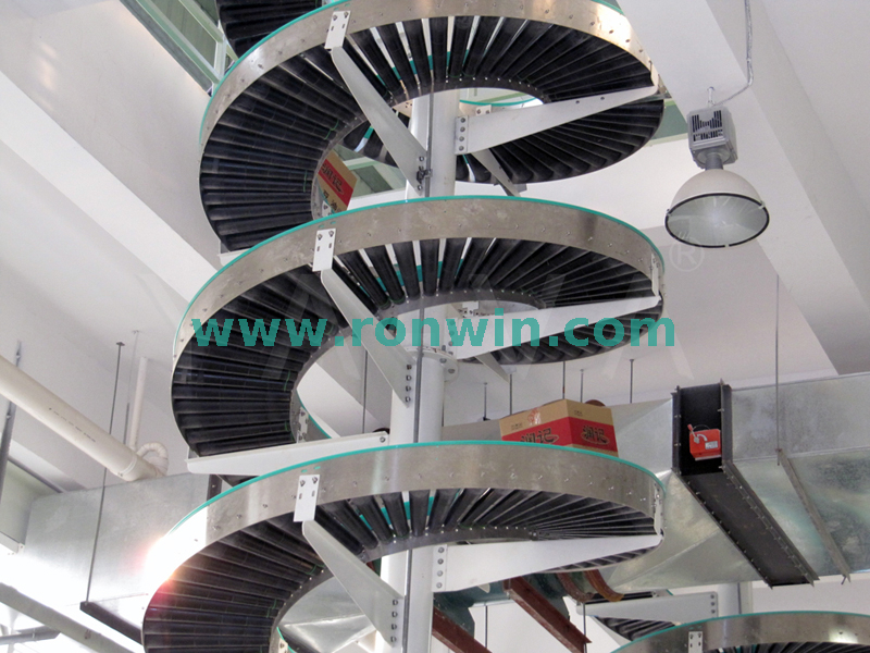 Gravity Spiral Vertical Elevator Roller Conveyor System