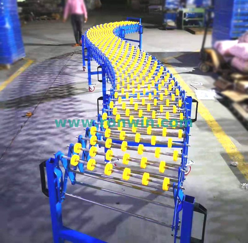 Flex Expandable Plastic Skate Wheel Conveyor for Material Handling