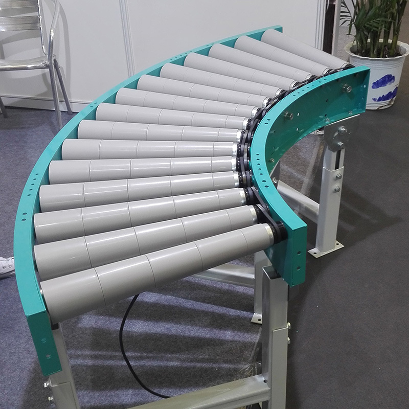 Medium Duty Obelt Driven Curved Roller Conveyor from China